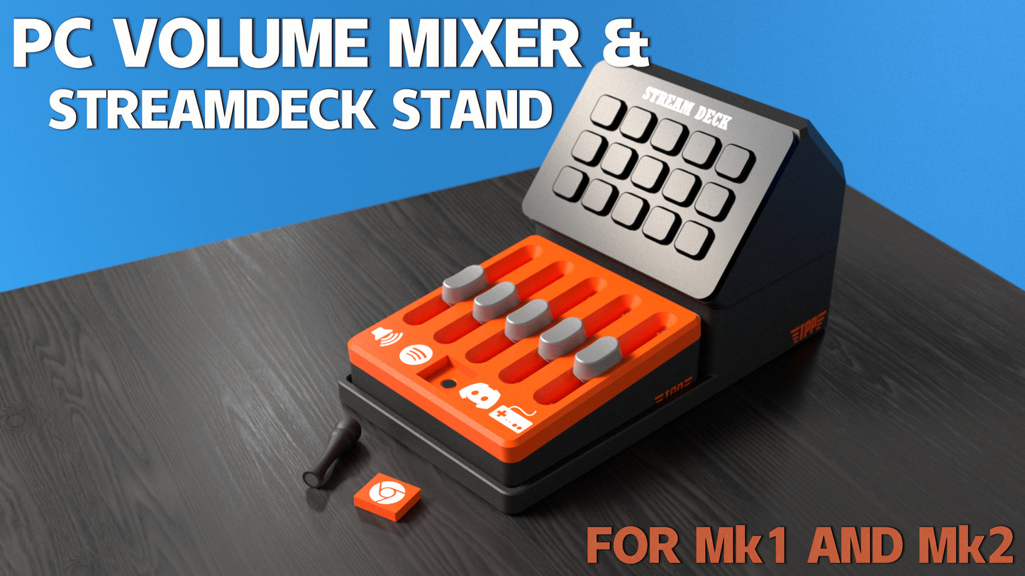 PC Audio Mixer and Stream Deck Stand | Streamdeck | Deej | Elgato |