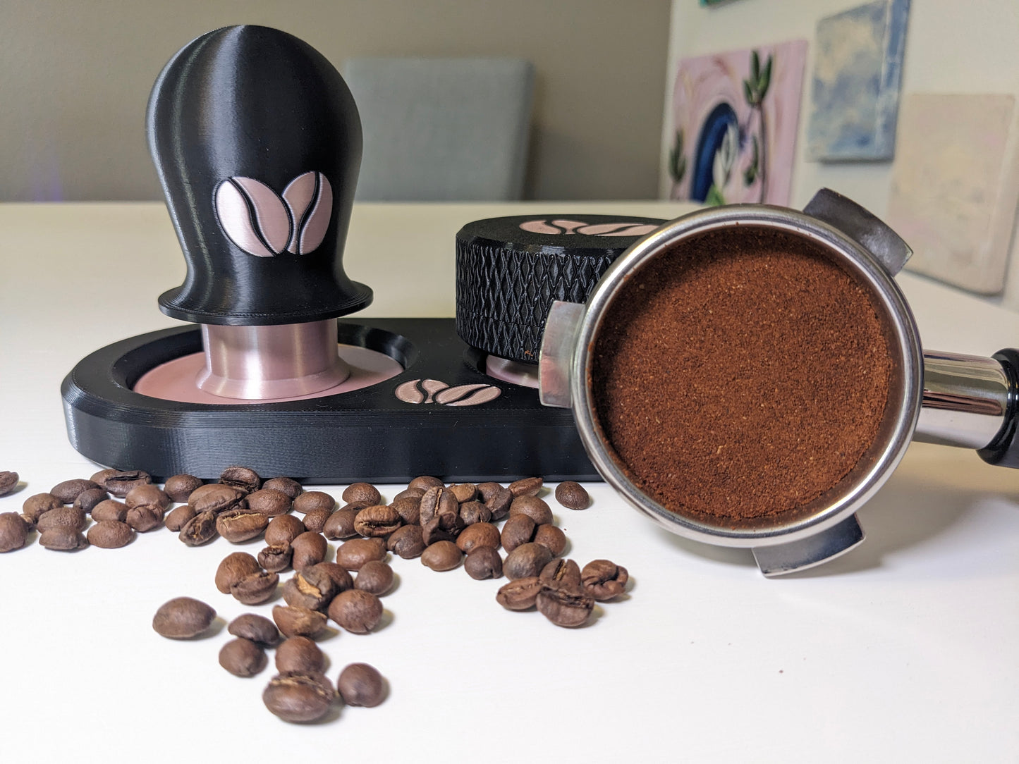 Self-Leveling Espresso Tamper And Distribution Tool