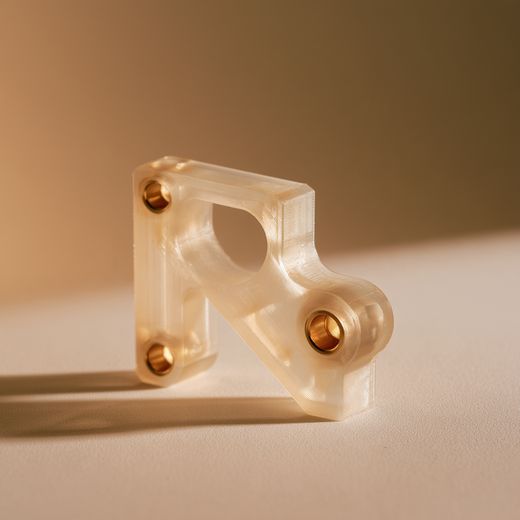 Translucent PETG camera-rig bracket